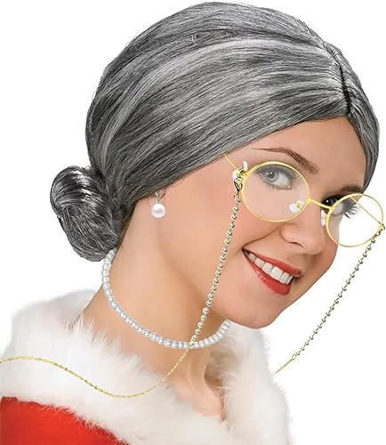 Miniatura 2 de Disfraz de anciana para adultos, Halloween, cosplay, 100 días de escuela, disfraz de abuelo, abuela