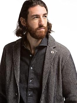 LARDINI(ラルディーニ ) シャツジャケット ストライプ サイズ M LARDINI(ラルディーニ ) シャツジャケット ストライプ サイズ M