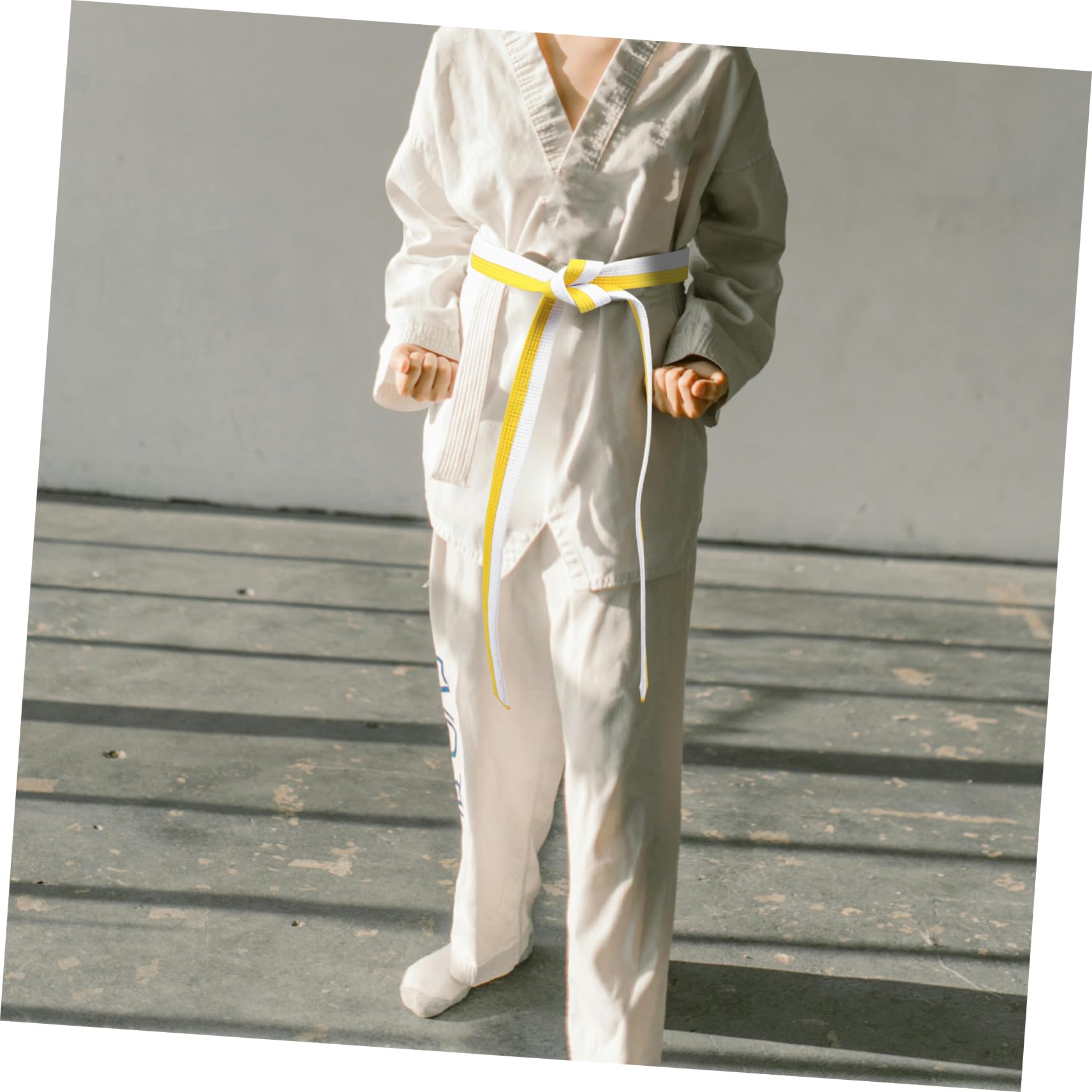 BRIGHTFUFU Martial Art Karate Belt Lightweight and Flexible Taekwondo Gear Polyester-Cotton One Size Fits