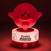 Vista 4 de Paladone Super Mario Boo Guardia de Habitación con Sensor de Movimiento y Luz Nocturna, Lámpara LED con Licencia Oficial de Nintendo y Alarma