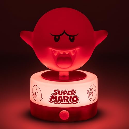 Miniatura 4 de Paladone Super Mario Boo - Protector de habitación con sensor de movimiento y luz nocturna, lámpara LED oficial de Nintendo y alarma de seguridad