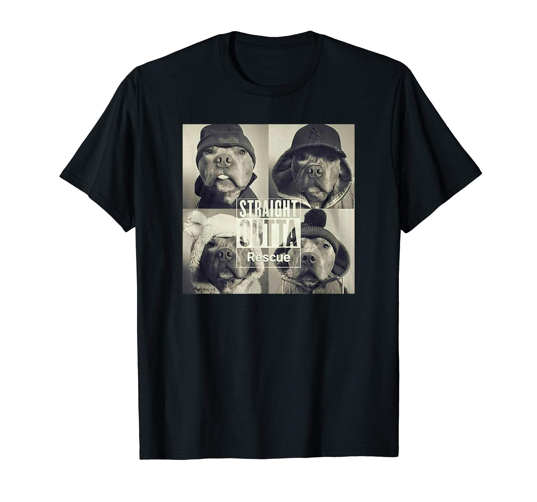 Straight Outta Rescue Pitbull ShirtStraight Outta Rescue Pitbull T-Shirt T-ShirtOEKO-TEX STANDARD 100