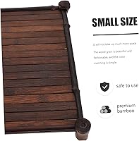 Vista 3 de Ciieeo 1 bandeja de bambú para servir, bandeja de té y desayuno, perfecta para exhibir tetera, se puede utilizar como regalo