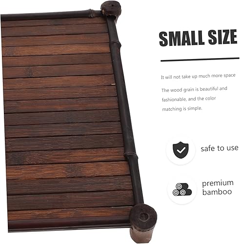 Miniatura 3 de Ciieeo 1 bandeja de bambú para servir, bandeja de té y desayuno, perfecta para exhibir tetera, se puede utilizar como regalo