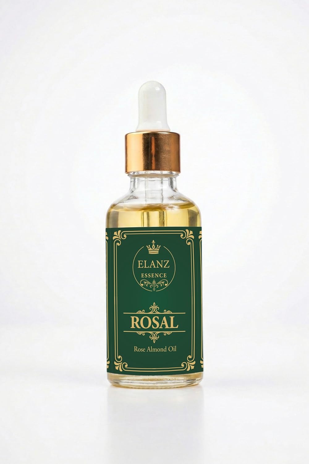 ELANZ ESSENCE - ROSAL - Pure & Natural Rose Flower Petals & Premium Almonds - Supple Skin Oil - For Face & Body - Skin Moi...