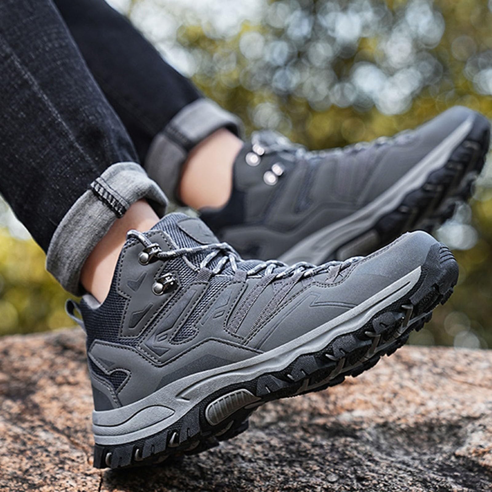 Scarpe da trekking da donna, impermeabili, per piedi larghi, scarpe da montagna, trail running, camminate, traspiranti, antiscivolo, comodi stivali da trekking
