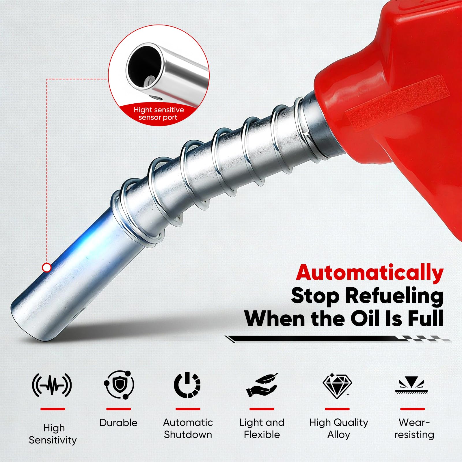 Boquilla automática para diésel, Boquilla de combustible de 3/4" con caudal de 3 etapas para gasóleo de calefacción y diésel Bomba de diésel autocebante ajustable