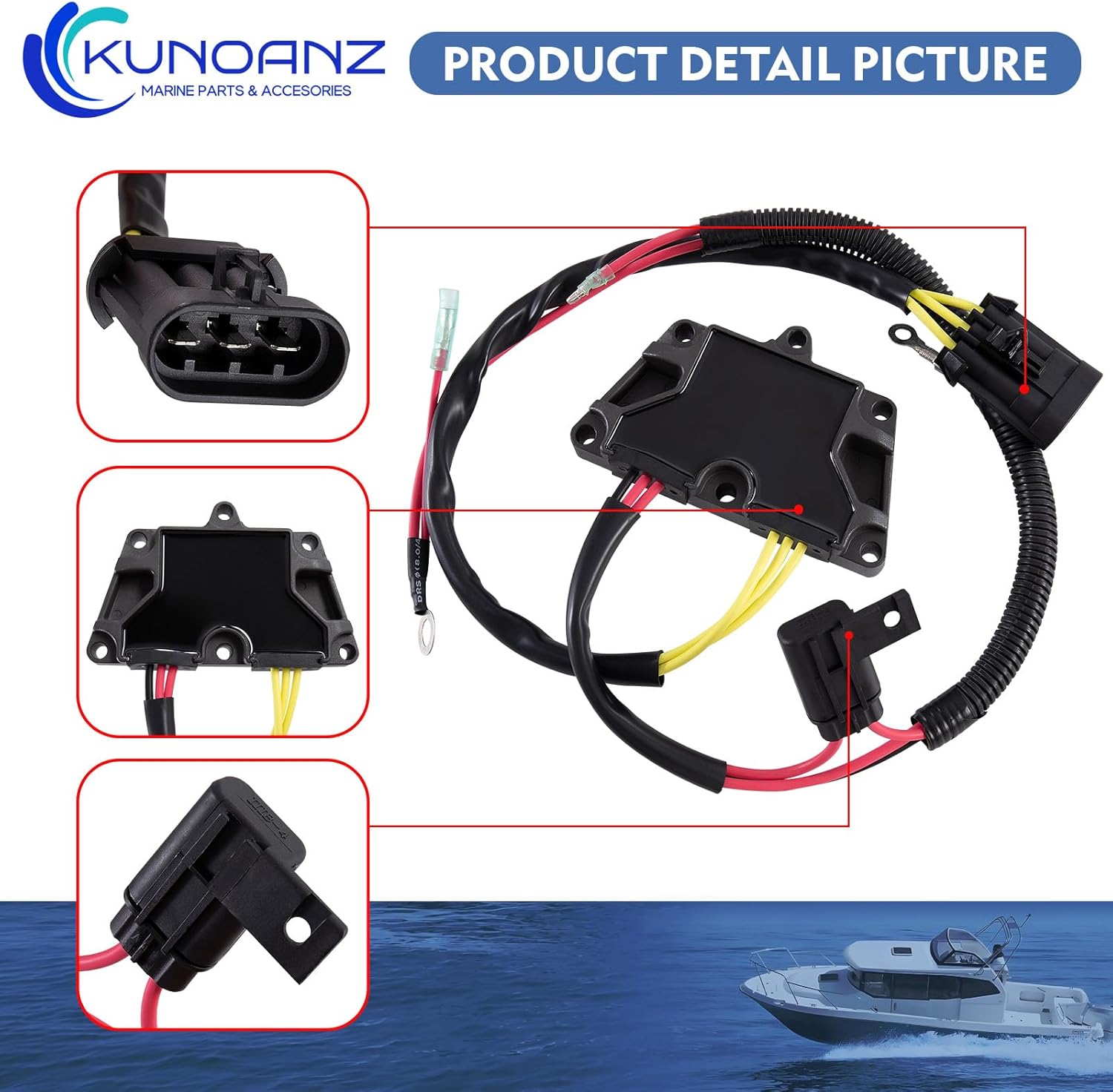 8M0088351 Voltage Regulator for Mercury mariner 65 75 80 90 100 115 HP EFI JET SEAPRO Pro XS Outboard 8M0133642 65hp 75hp 80hp 90hp 100hp 115hp 4-STROKE