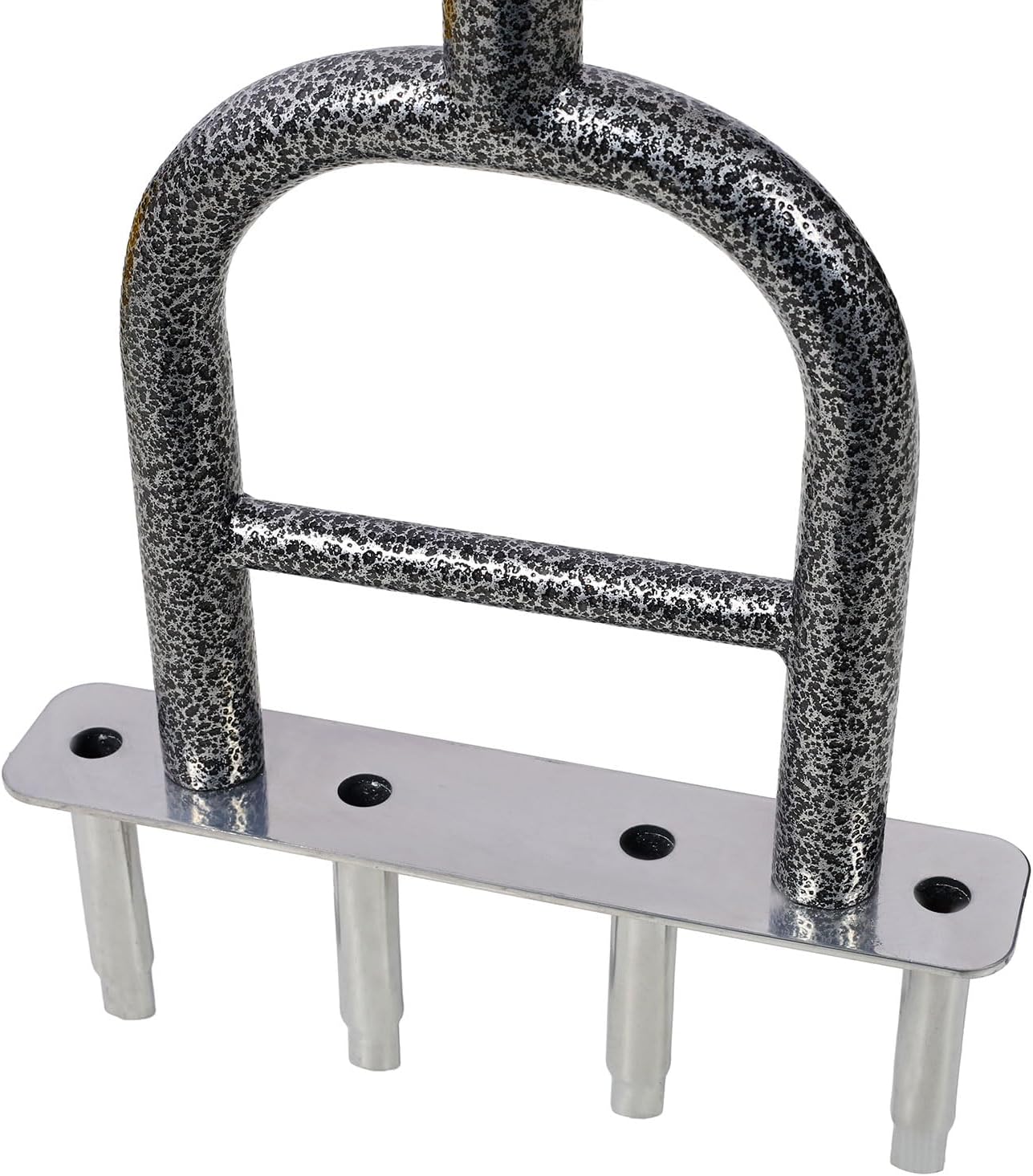 Manual Lawn Core Aerator Tool with 4 Soil Plugs, Heavy Duty Steel Grass Plug Aerator with Soft Rubber Grip, Hand Yard Tool for Lawn Soil Aeration & Health