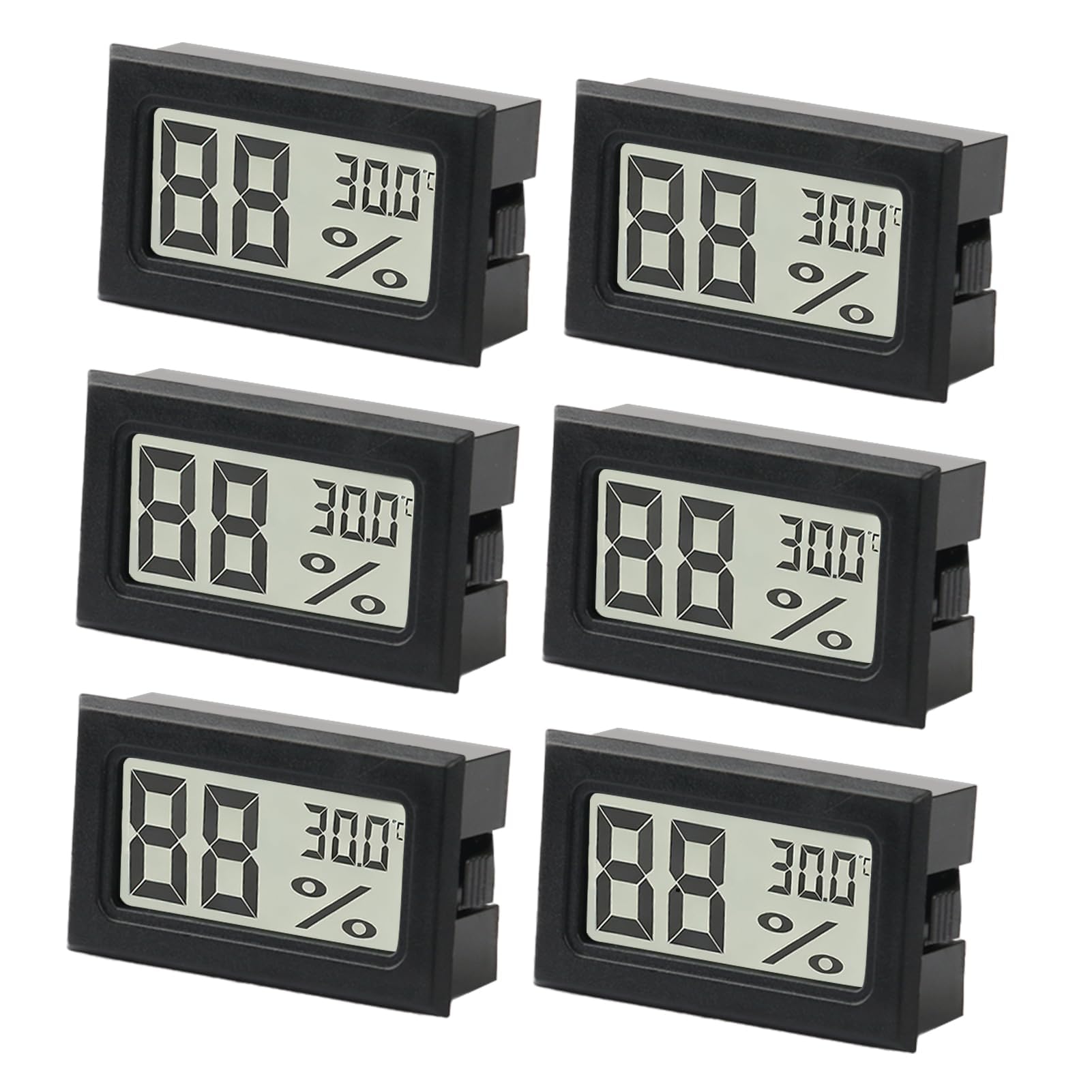 ingoodtle 6 Pack Digital Thermometer Hygrometer,Room Temperature Monitor