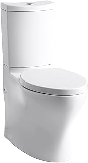 Kohler K-3723-0 Persuade Curv Comfort Height Two-Piece Elongated Toilet, White (Toilet seat not included)