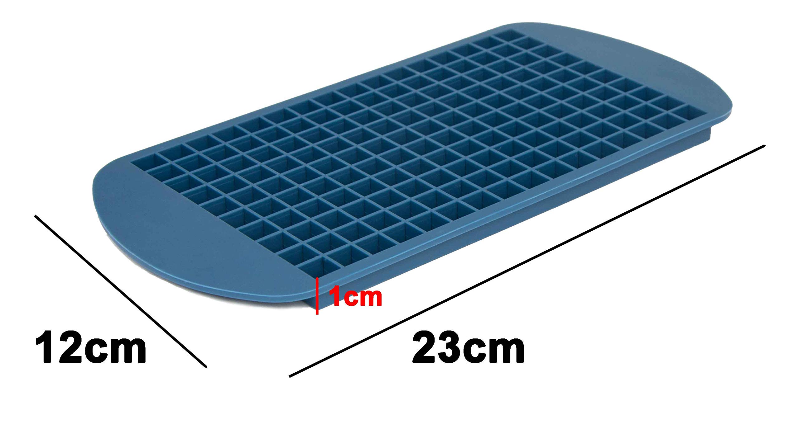 4 mini cubetti di ghiaccio, mini cubetti di ghiaccio, in silicone, senza BPA, 160 griglie, per cucina, bar, whisky, cocktail e bevande, cubetti di ghiaccio: 1 x 1 cm