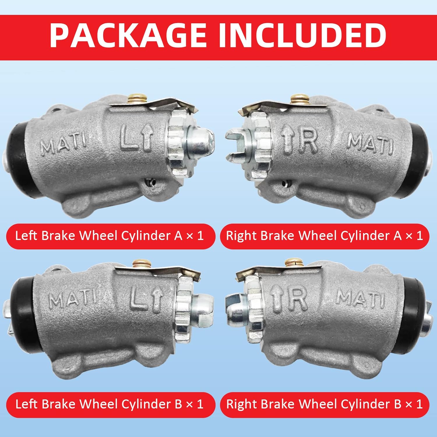M MATI Front Brake Wheel Cylinders Left&Right All Four for Honda TRX400 FW TRX450 Fourtrax Foreman 45330-HN0-A01 45370-HN0-A01 45310-HN0-A01 45350-HN0-A01