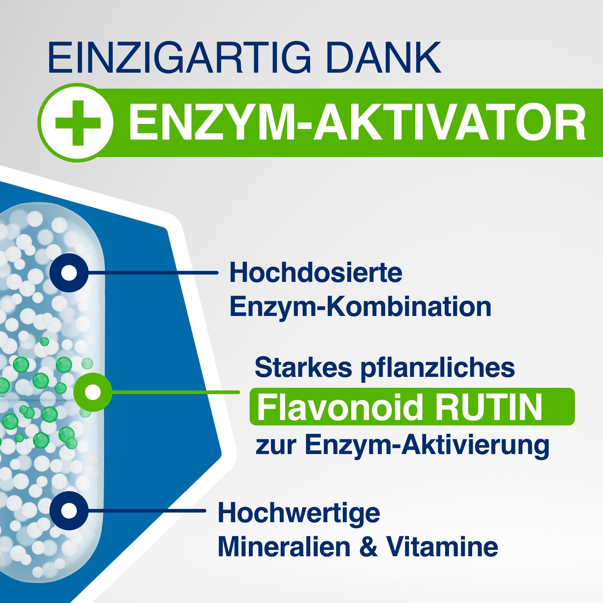 Gelencium Enzym Complex hochdosiert mit Bromelain & Papain – 100 Kapseln | 1.500 mg Enzyme: Bromelain, Papain & Protease · Mit Vitamin C, Zink & Selen für das Immunsystem · Magensaftresistent · Vegan