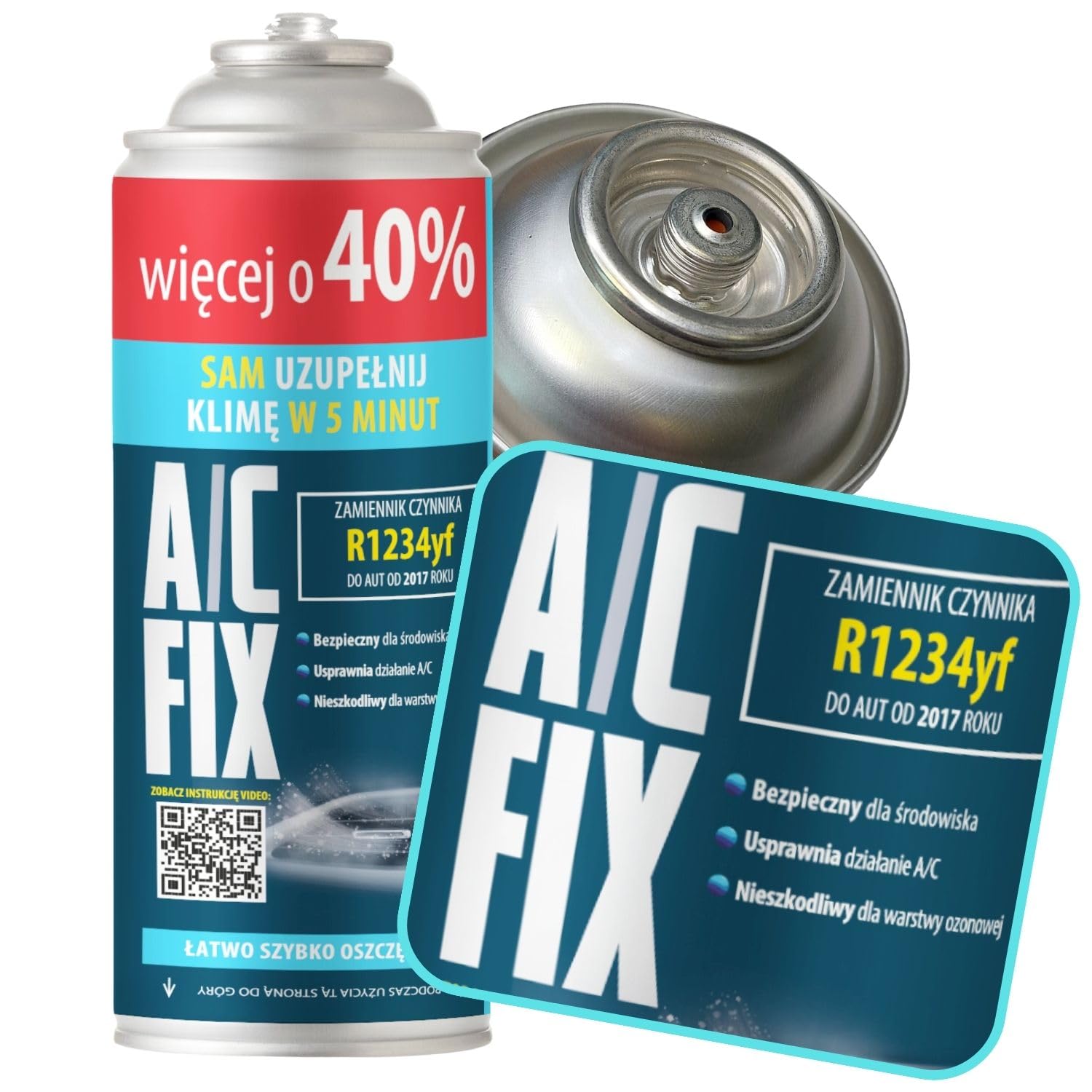 R1234yf - Gas di Ricambio per refrigerante, condizionatore d'Aria per Auto, refrigerante, bombola del Gas, 2 x 235 g, Tubo climatizzatore, manometro, Aria condizionata, Adattatore HP/LP- Eco