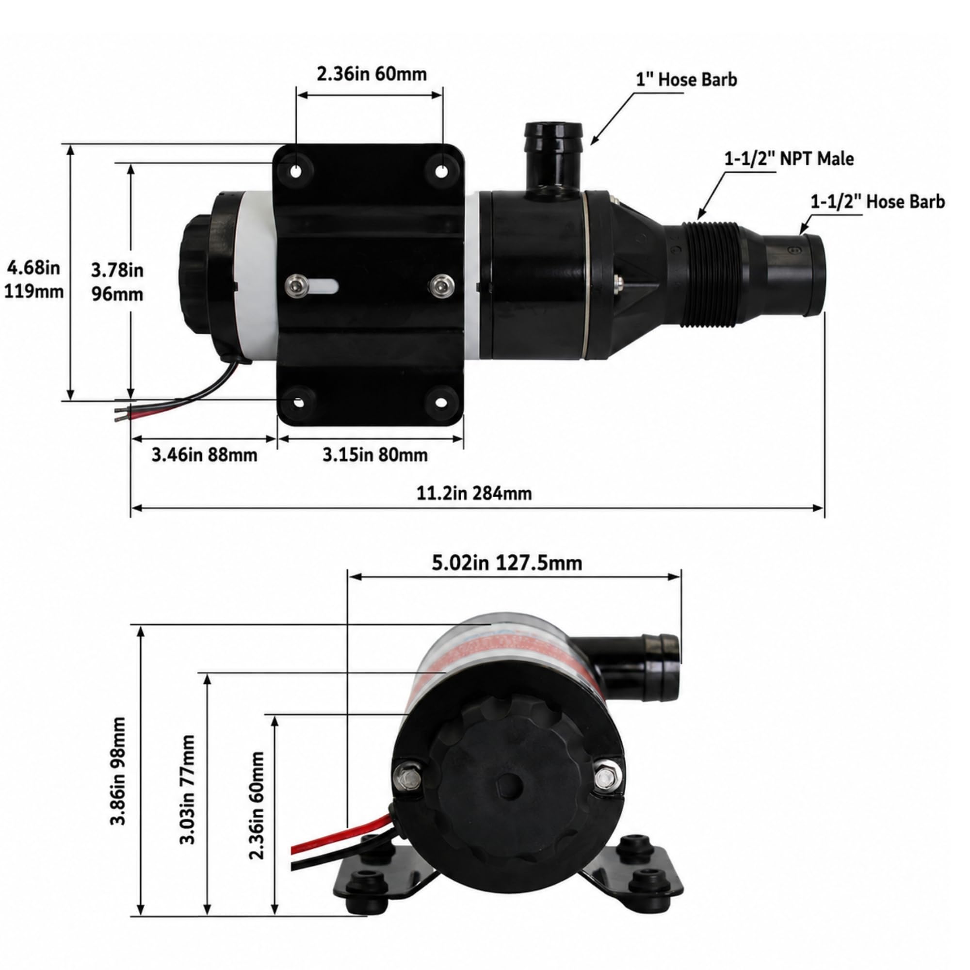 SEAFLO Nouveau système de pompe à broyeur 12 V pour RV Marine Série 01 Moteur amélioré