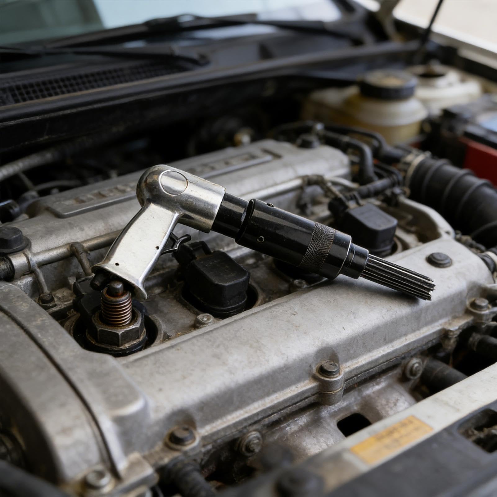 Środek do czyszczenia igieł, głębokie czyszczenie pneumatyczne | Akcesoria do rozwiertaków igiełkowych - dla spawaczy technicznych w metalurgii, motoryzacji i morskiej
