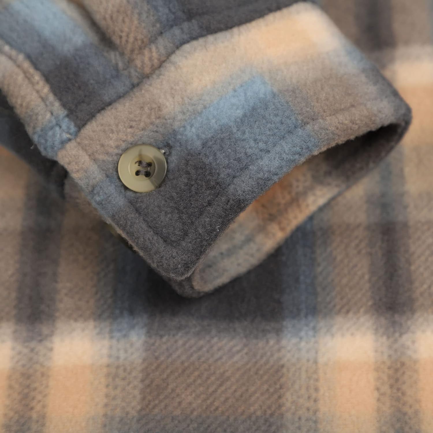 Facitisu Hoodies for Men Sherpa Lined Heavyweight Flannel Jackets Fleece Plaid Winter Warm Coats - Image 7