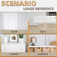 Vista 7 de GSCIT Club Bandas de borde de melamina, bandas de borde blanco de 7/8 pulgadas x 50 pies con adhesivo termofusible previamente pegado para gabinete