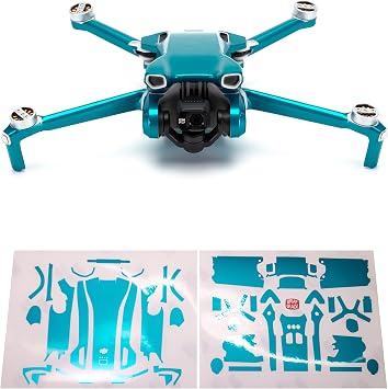 WRAPGRADE Skin Stickers Compatible with DJI Mini 3 | Main Unit Caribbean Blue