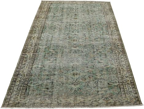 Zehra Abla Hal  Vintage El Dokuma  i ekli Eskitme L ks Y n Salon Hal s  5481 Ye il-160 x 280