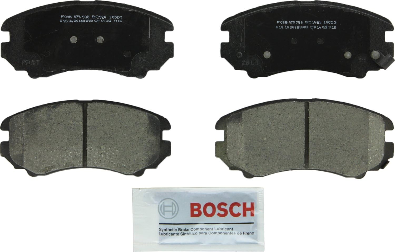 BOSCH BC1421 QuietCast Premium Ceramic Disc Brake Pad Set - Compatible with Select Buick Cascada, LaCrosse, Regal; Cadillac ELR; Chevrolet Equinox, Impala, Malibu; GMC Terrain; Saab 9-5 + More; FRONT