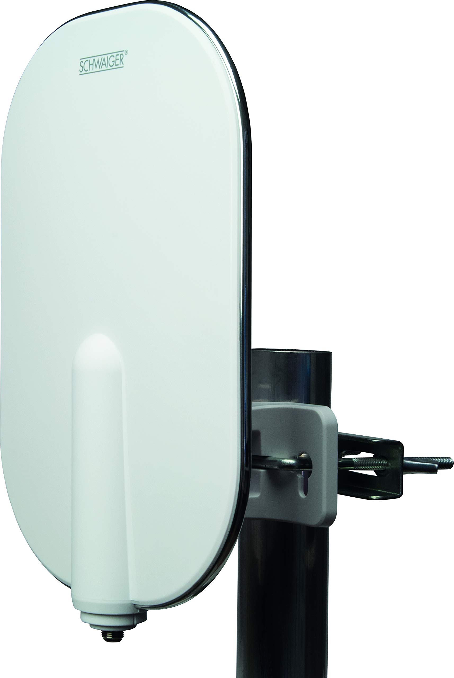 SCHWAIGER 662245 Set di antenne da esterno attivo DVB-T2 ricevitore digitale terrestre amplificatore da esterno 50km portata 4K UHD LTE filtro
