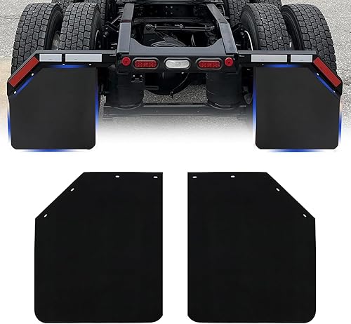 Miniatura 8 de TAIROD Aleta de barro para semirremolqueremolque, aletas universales negras de TPE resistente, 24 x 36 pulgadas, paquete de 2