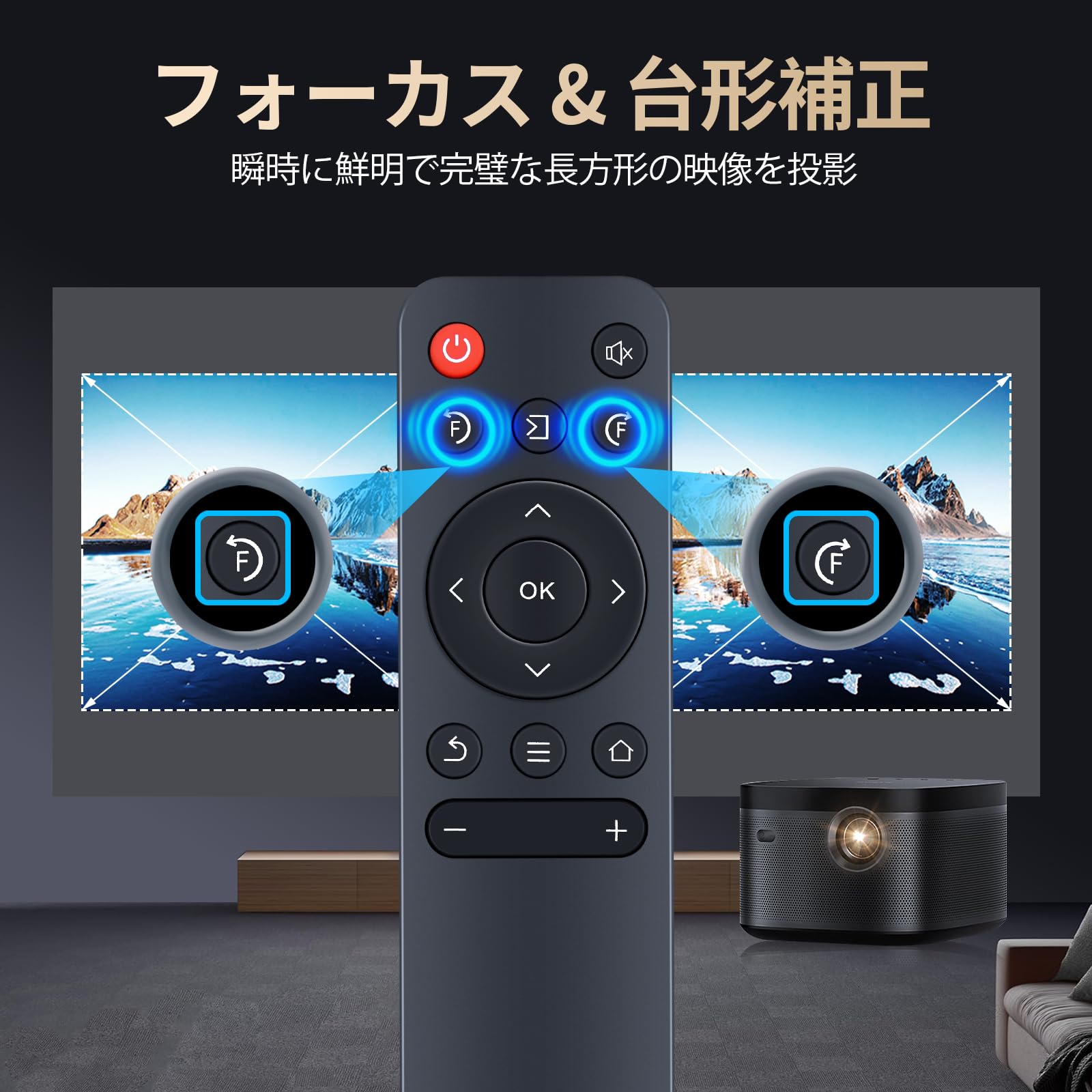 Amazon | プロジェクターリモコン for iFANR プロジェクター家庭用 NX1
