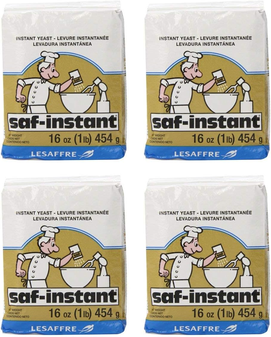 LeSaffre Saf-Instant Yeast, Gold, 1 Pound, 4 Pack
