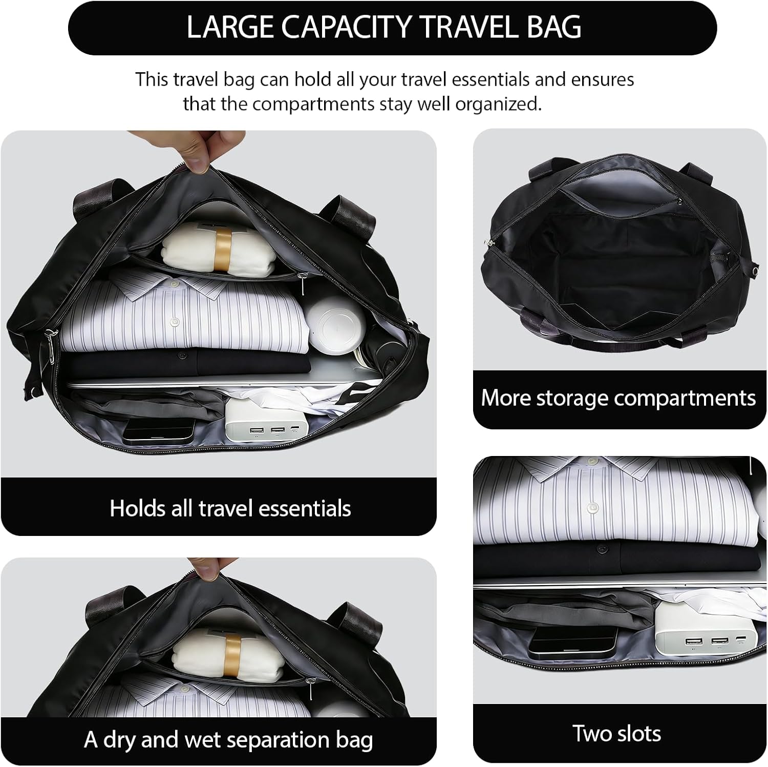 Rolling Duffle Bag with Wheels,22-42L Expandable Foldable Luggagelarge Expandable Travel rolling bag,Wheeled Travel Duffel Weekend Bags,Lightweight Carry-On Luggage for Gym, Camping, Business Trip