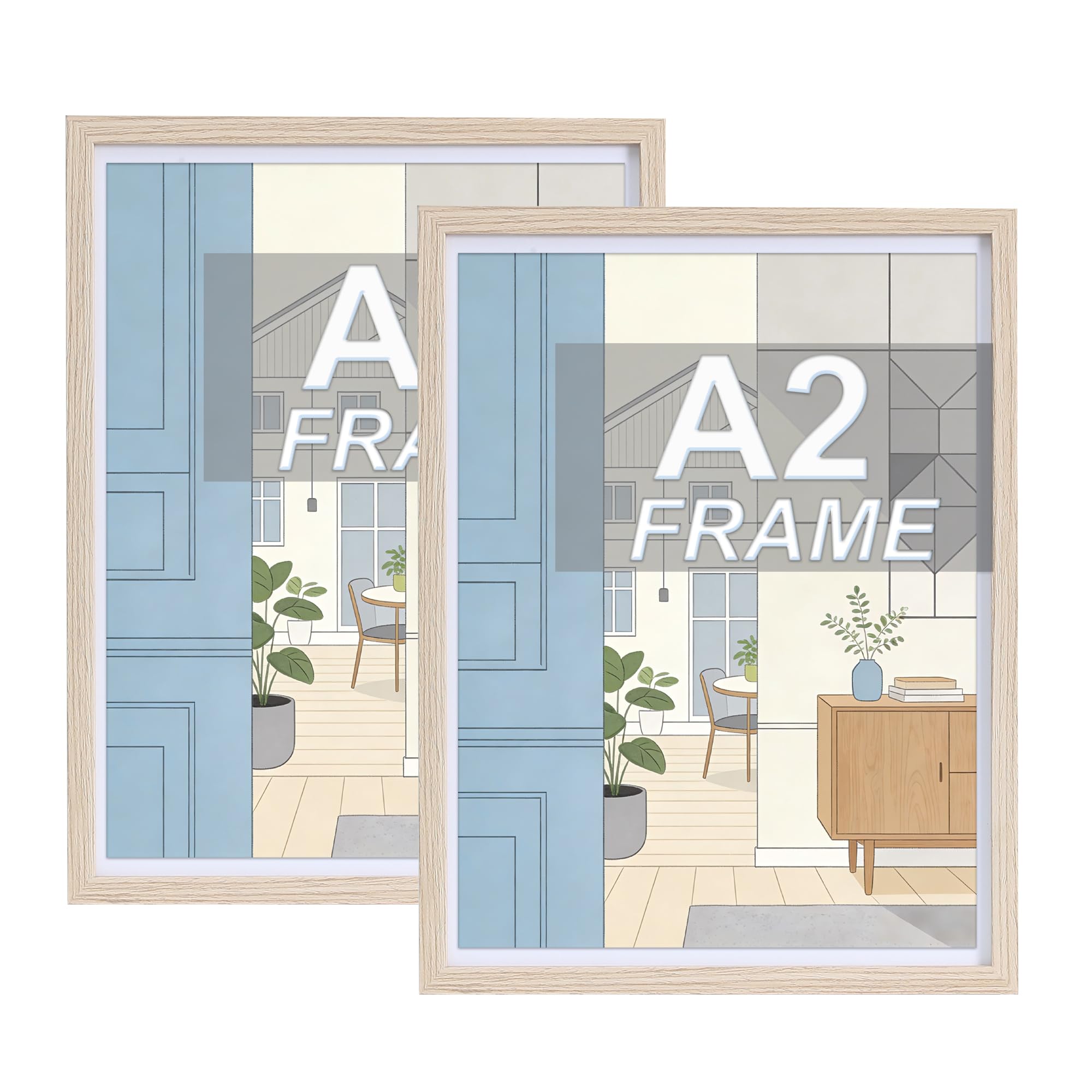 LYYYYX Bilderrahmen mit Antireflex Acrylglas Rahmen zum senkrechten oder waagerechten Aufhängen Fotorahmen für Poster, Puzzles
