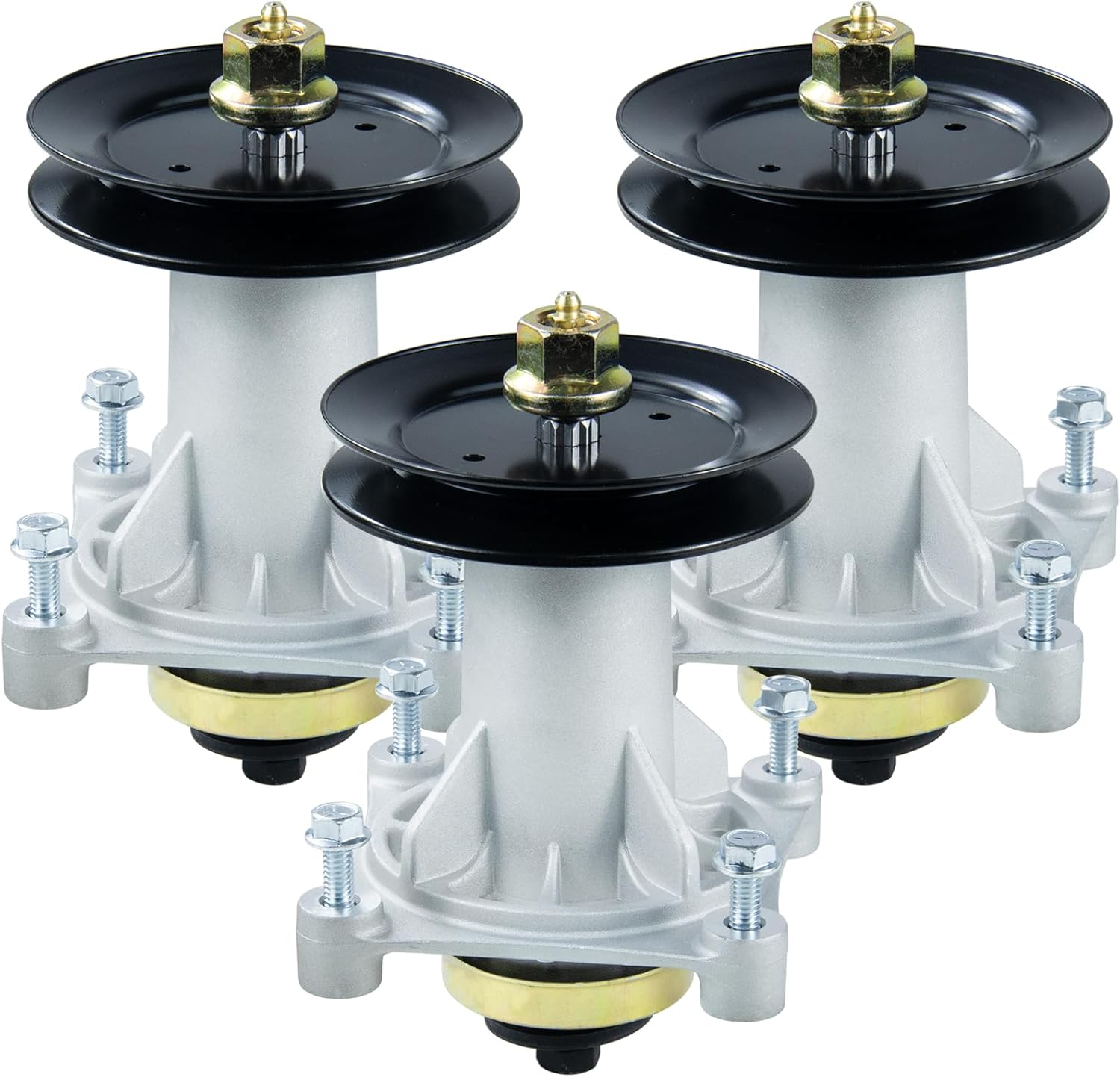 GELASKA 3 Pack 587819701 Spindle Assembly Kit with 153532 Pulley Replace 187281 192872 192870 532187281 587820301 587253301 587125401 532187292 Fit Husqvarna 48 YTH2348 YTA24V48 YTH24K48 YTH24V48 Deck