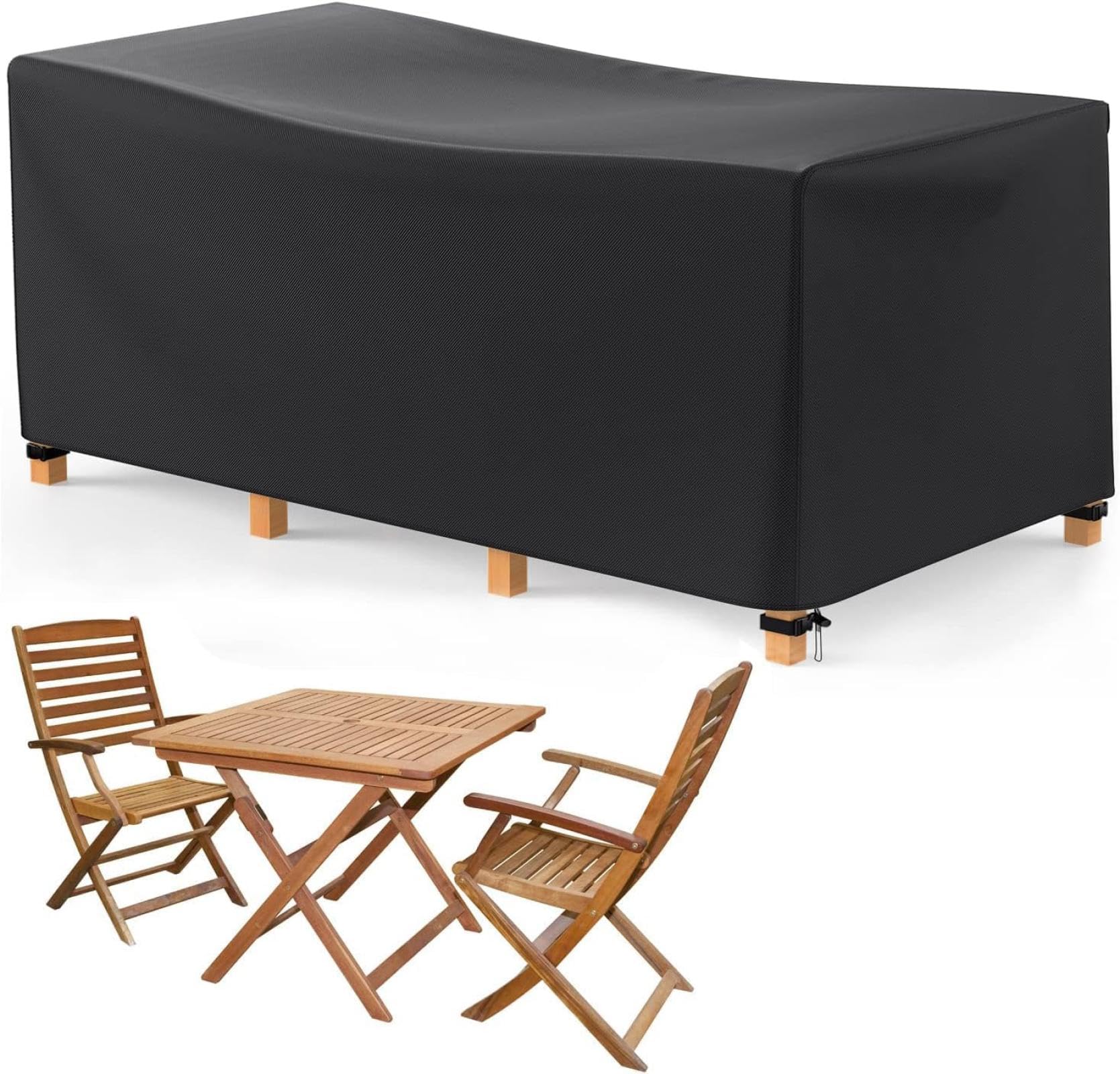 Copertura impermeabile per mobili da esterno, 220 x 140 x 75 cm, resistente, tessuto Oxford 420D, grande, rettangolare, per patio, bistrot, divano, protegge i mobili da giardino da pioggia, neve,