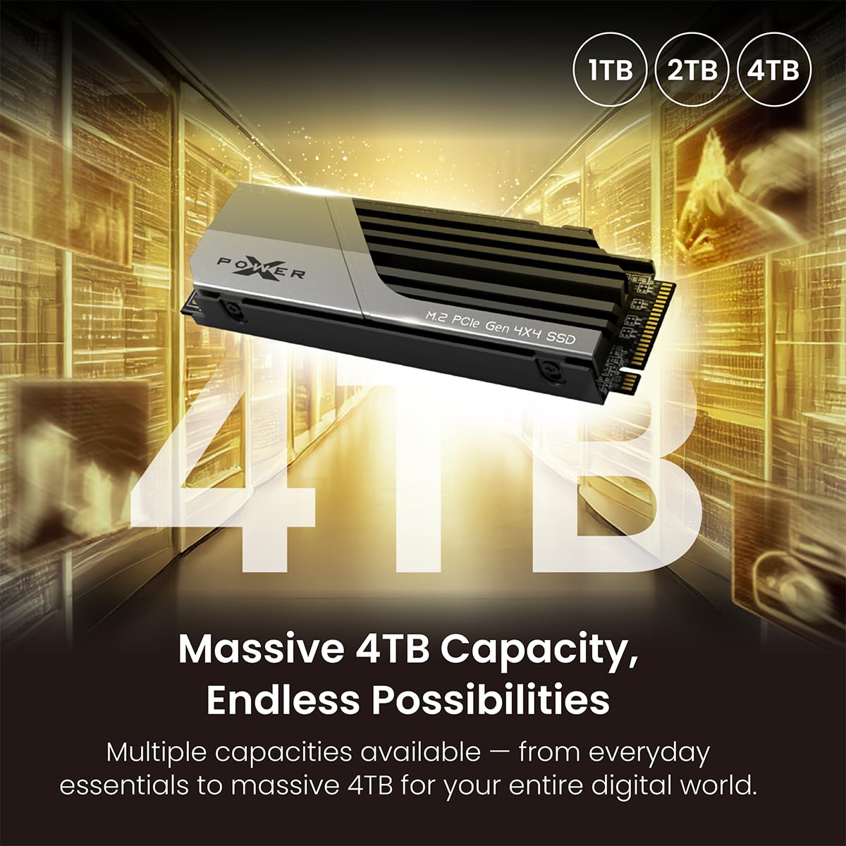 SP Silicon Power XS75 2TB Compatible PS5 M.2 NVMe PCle x4 Gen4