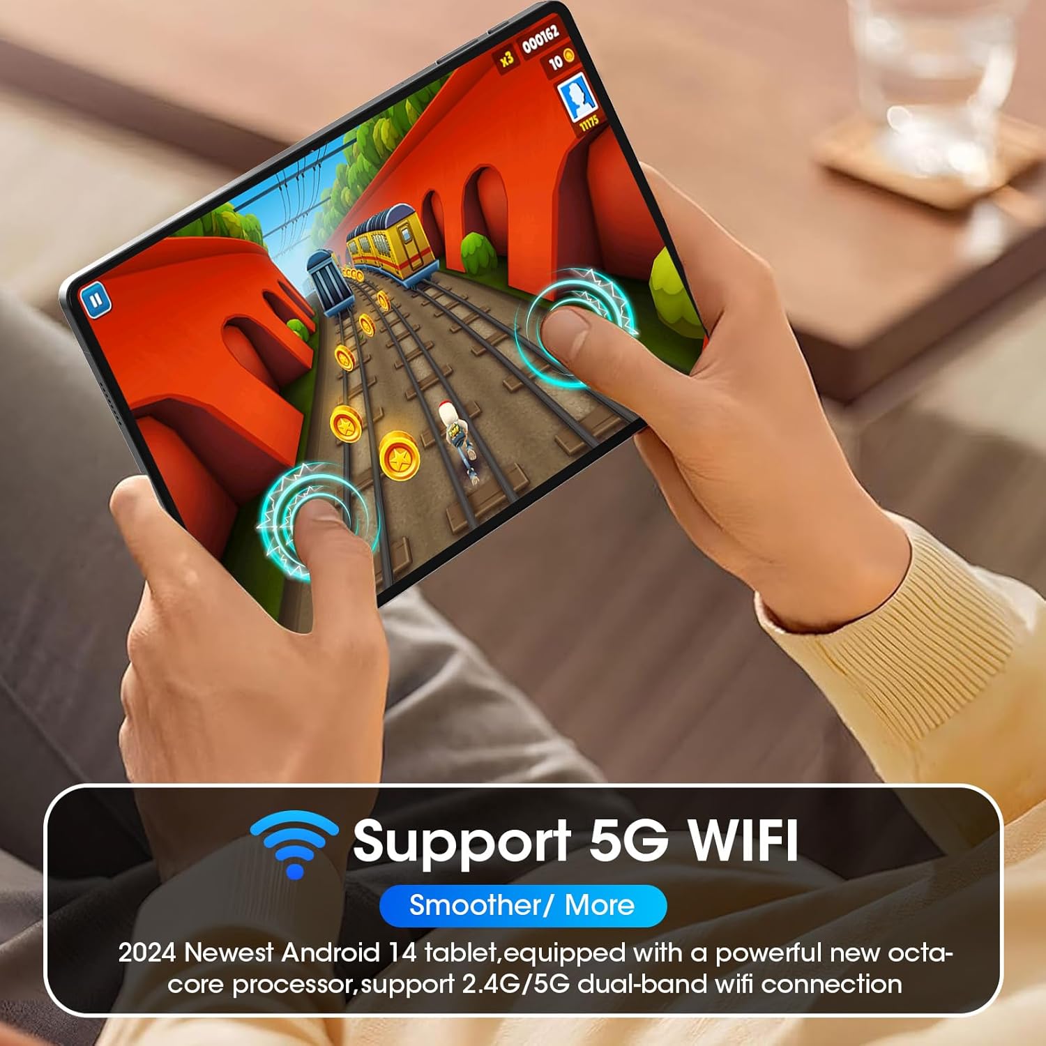 People capturing moments with the tablet's camera