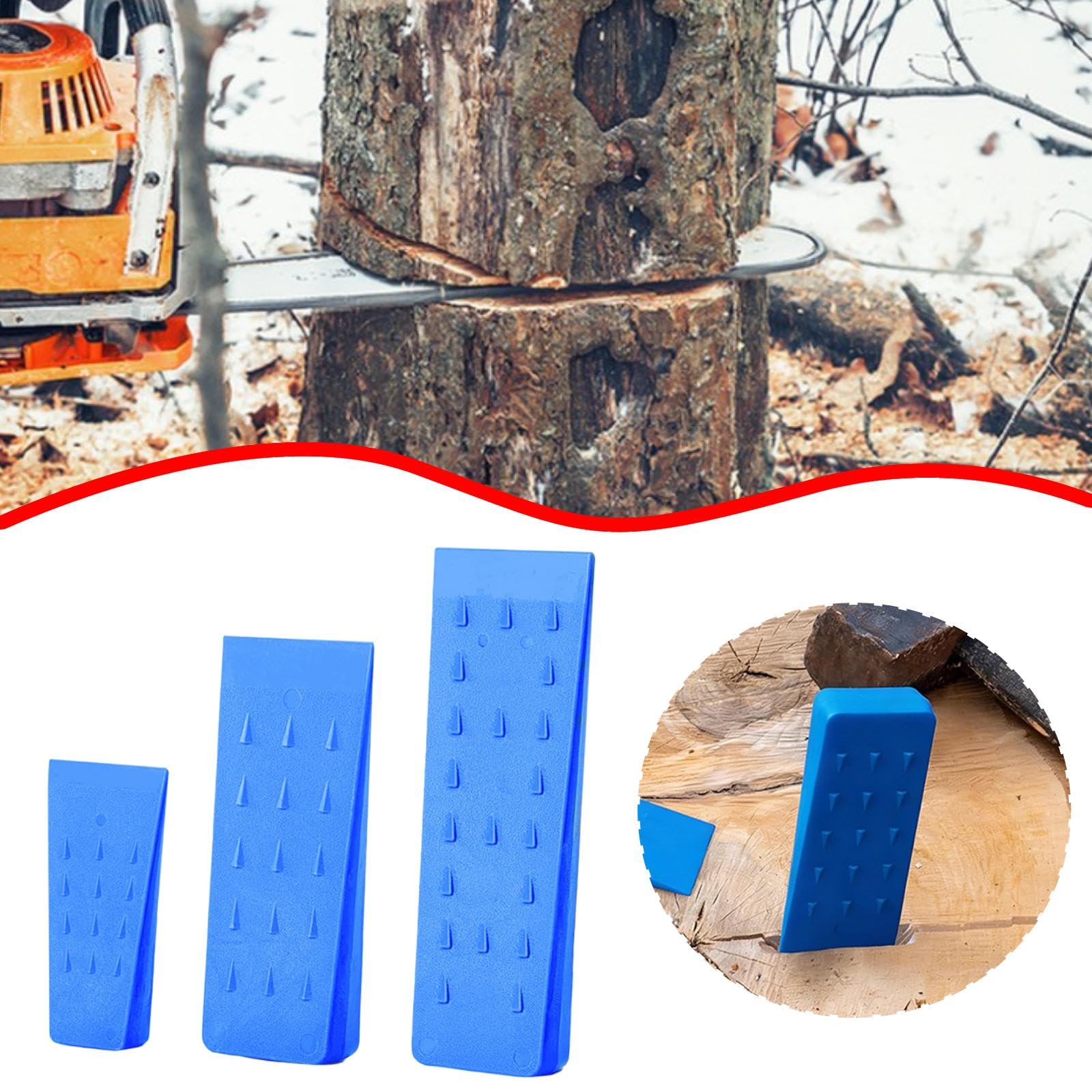 predolo cuñas para árboles, cuñas para Partir leña, prácticas, Calidad, para motosierras, Suministros para leñadores, Azul