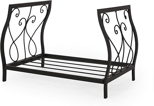 Christopher Knight Home Janice - Estante para troncos, color negro mate