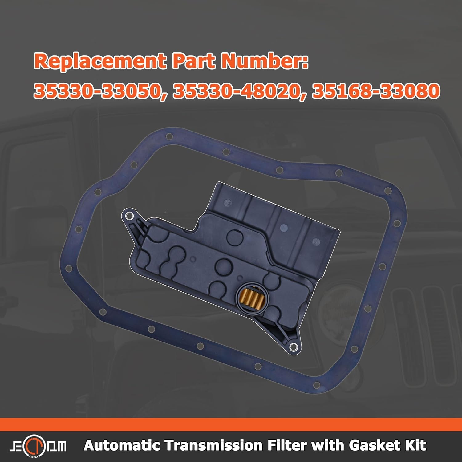 Transmission Filter And Gasket Kit 35330-33050 35168-33080 Compatible with 2007-2014 Toyota Avalon Camry Sienna Venza 2007-2014 Lexus ES300h ES350 RX350 RX450h 6Cyl 3.5L 2GRFE U660E