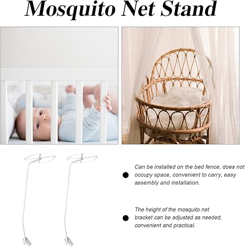 Miniatura 6 de Gadpiparty Red de moisés para cuna, soporte de red ajustable, soporte de red para cama, soporte de red para cuna, accesorios para guardería, hogar,