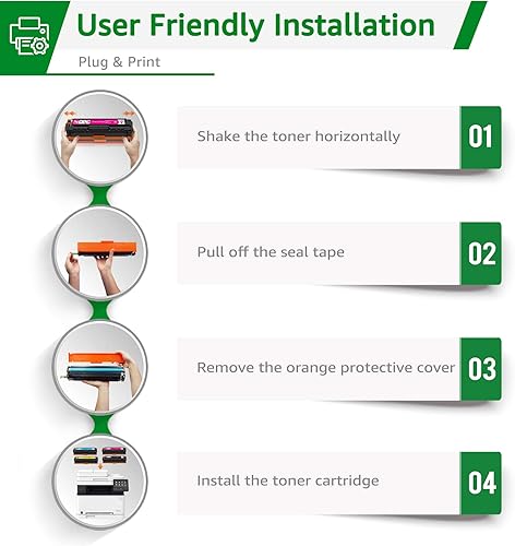 Miniatura 7 de GREENSKY Cartucho de tóner de repuesto compatible para impresora HP 128A CE320A CE321A CE322A CE323A para impresora HP Laserjet Pro CM1415fn