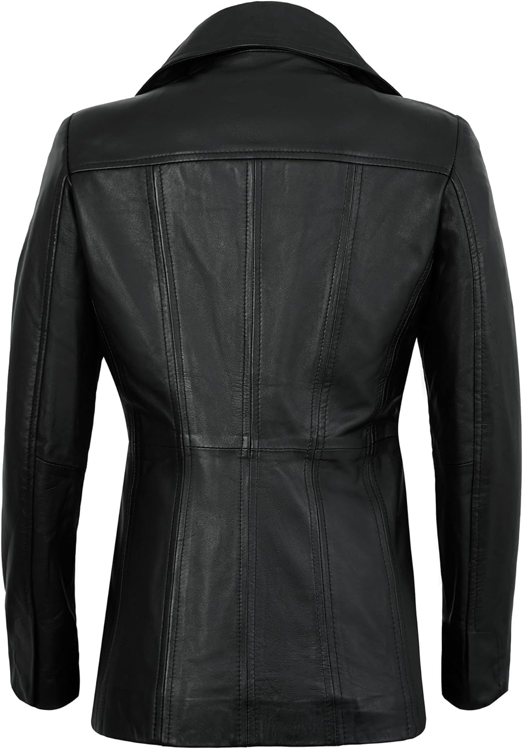 Leather Blazer Women - Casual Button Down Coat Style Real Lambskin Womens Leather Jacket - Image 5