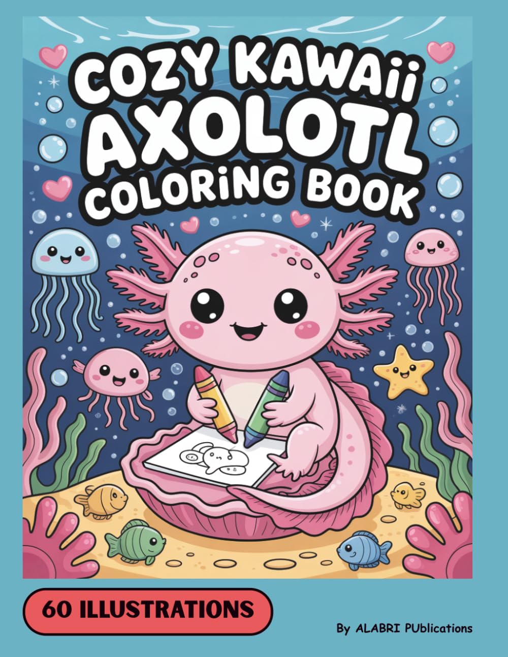 Cozy Kawaii Axolotl Coloring Book For Adults And Kids: Cute Axolotl Stuff For Girls And Boys Best Axolotl Book For Kids, Axolotl Adventures Pages For Relaxation And Stress Relief Axolotyl
