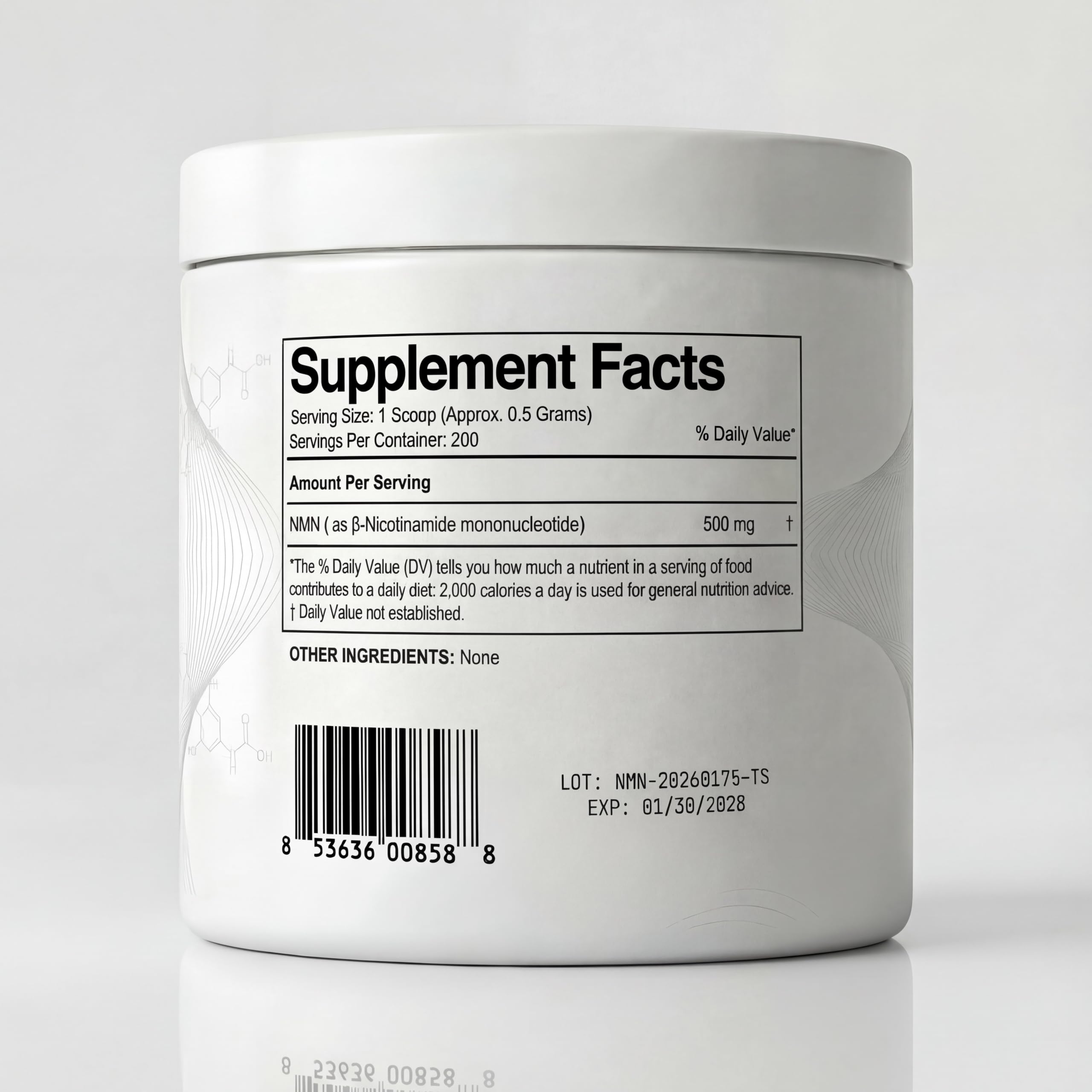 Prime Powders NMN Powder, 500mg Nicotinamide Mononucleotide, 100 Grams — Amazon image 4