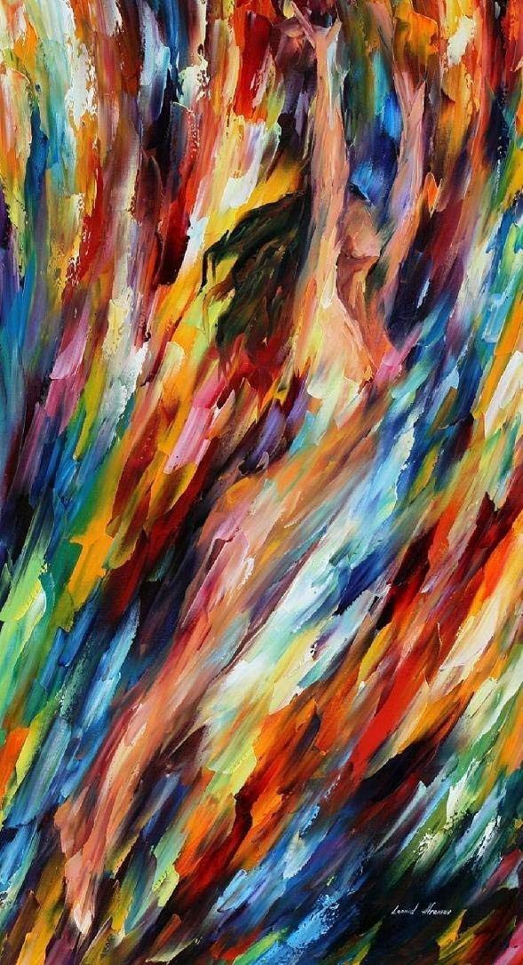 Buy Nude Woman Painting Sex Artwork On Canvas By Leonid Afremov Studio - Riding With The Wave