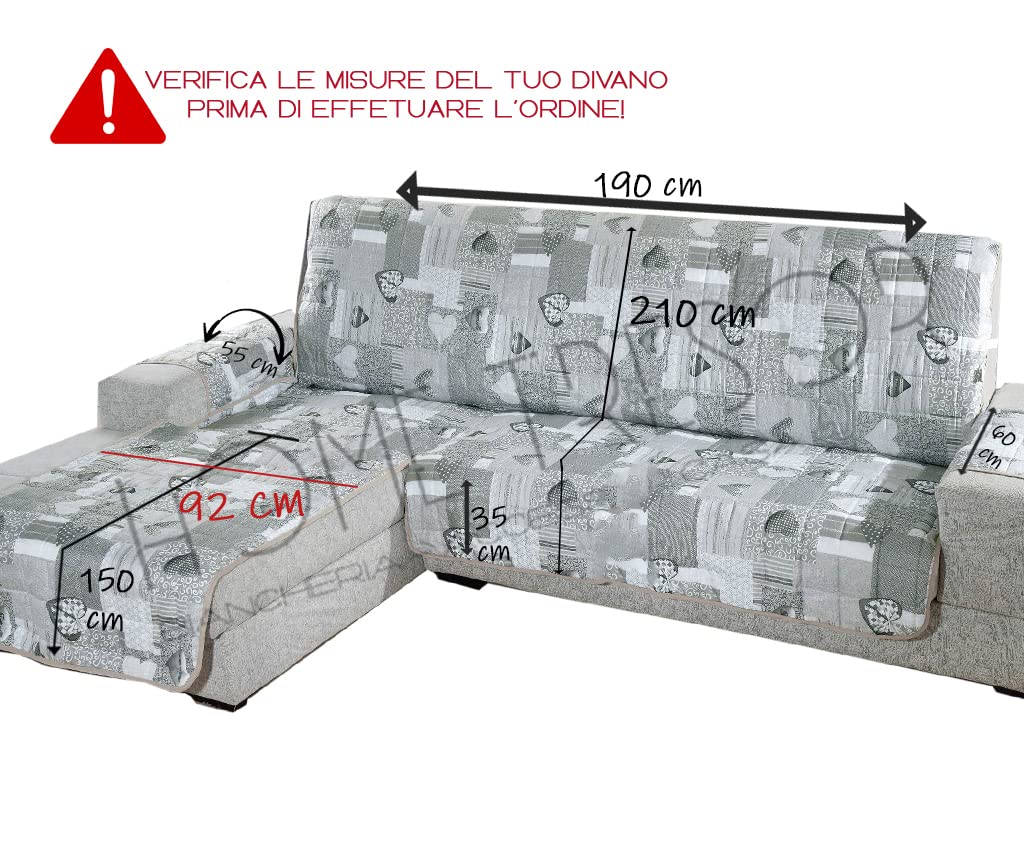 Copridivano Angolare Con Penisola Reversibile A Cuori Beige – Home Tresor, Antiscivolo E Lavabile