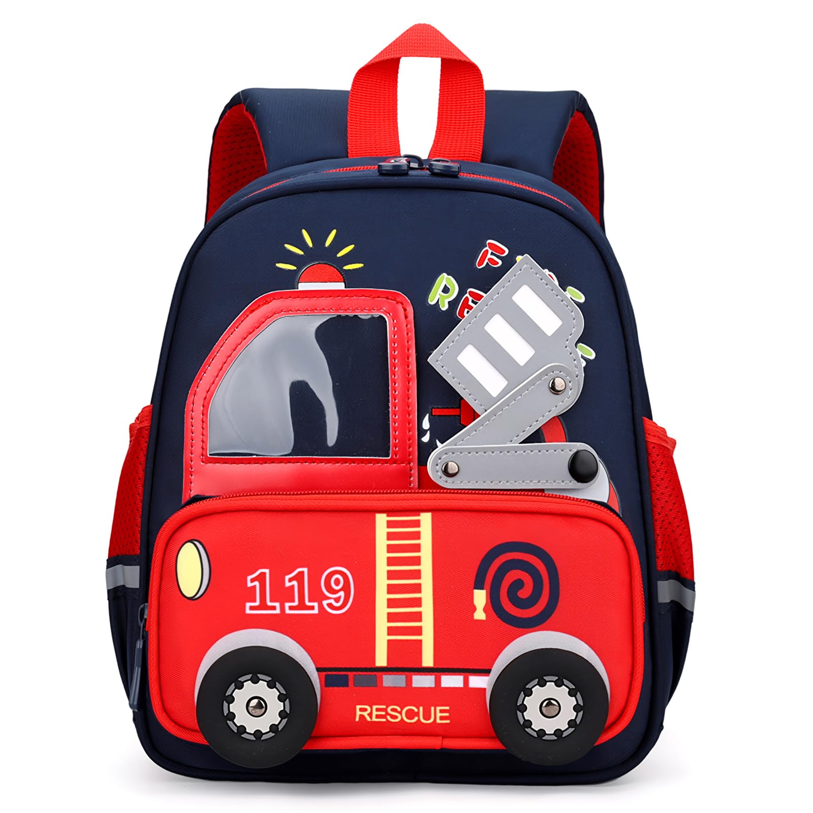 PROTAURI Sac à Dos Enfant Garçons avec Bretelles de Poitrine, Cartable Maternelle Réfléchissant 360° Imperméable et Léger, Sac Enfant Maternelle Passend für DIN A4 2-6 Jahre, 10.6L, Bleu Marine | Avec sangle de poitrine réfléchissante, imperméable, légère