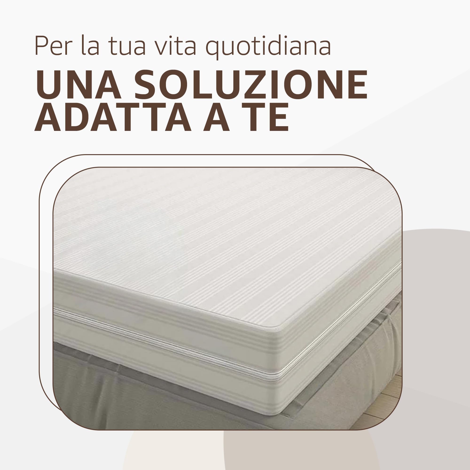 SONIT - Coprimaterasso Matrimoniale in Cotone con Cerniera 160x190x25 cm - Antiacaro, Anallergico e Traspirante