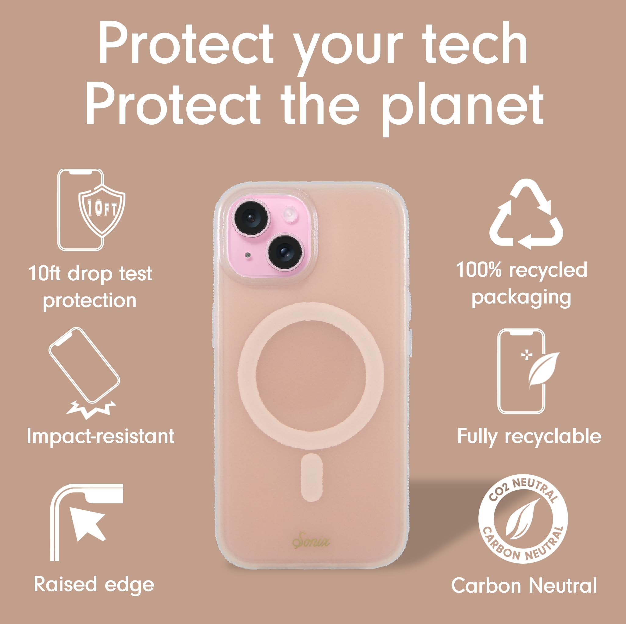 Amazon.com: Sonix Protective Phone Case for iPhone 15, 14, 13