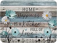 Vista 93 de Tapete de secado de platos con diseño de pájaro rojo de Feliz Navidad, absorbente y de secado rápido, protector para encimera de cocina, 18 x 24